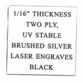 Metallic Silver Over Black 2-Ply Plastic Engraving Sheet Stock (12"x24"x1/16")
